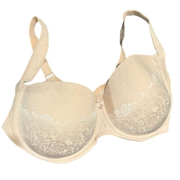 Soma 42DDD Stunning support Full coverage underwire women’s bra cream beige - Picture 3 of 5